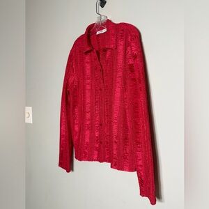 Marisa Christina Vibrant Red Button Down Shirt